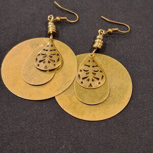 Triple Threat Metal Dangling Earrings